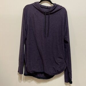 Serene Tangerine Women's L Hoodie Tunic Athleisure Top Pullover Stretchy EUC